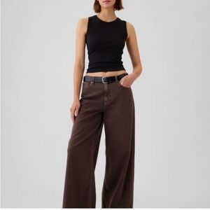 GAP Brown Baggy Mid-Rise Jeans